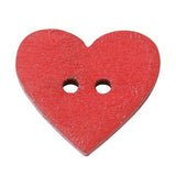 Caja Botones Corazón Rojo