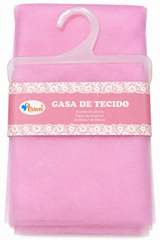 Tul gasa chiflón de decoración 2M x 1,6M Rosa