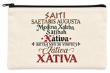 Neceser Xàtiva nombres a través de la historia 20x12 cm.