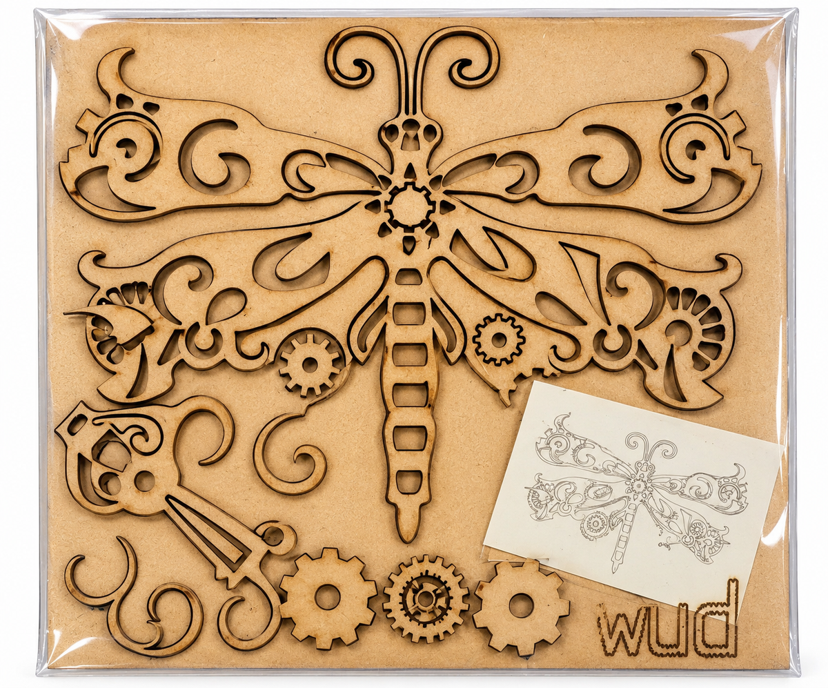 Libélula Steampunk  madera DM