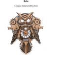 Búho Steampunk de madera DM  10,5x 15 cm