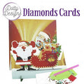 Kit Tarjeta Con Diamantes Papá Noel Con Trineo