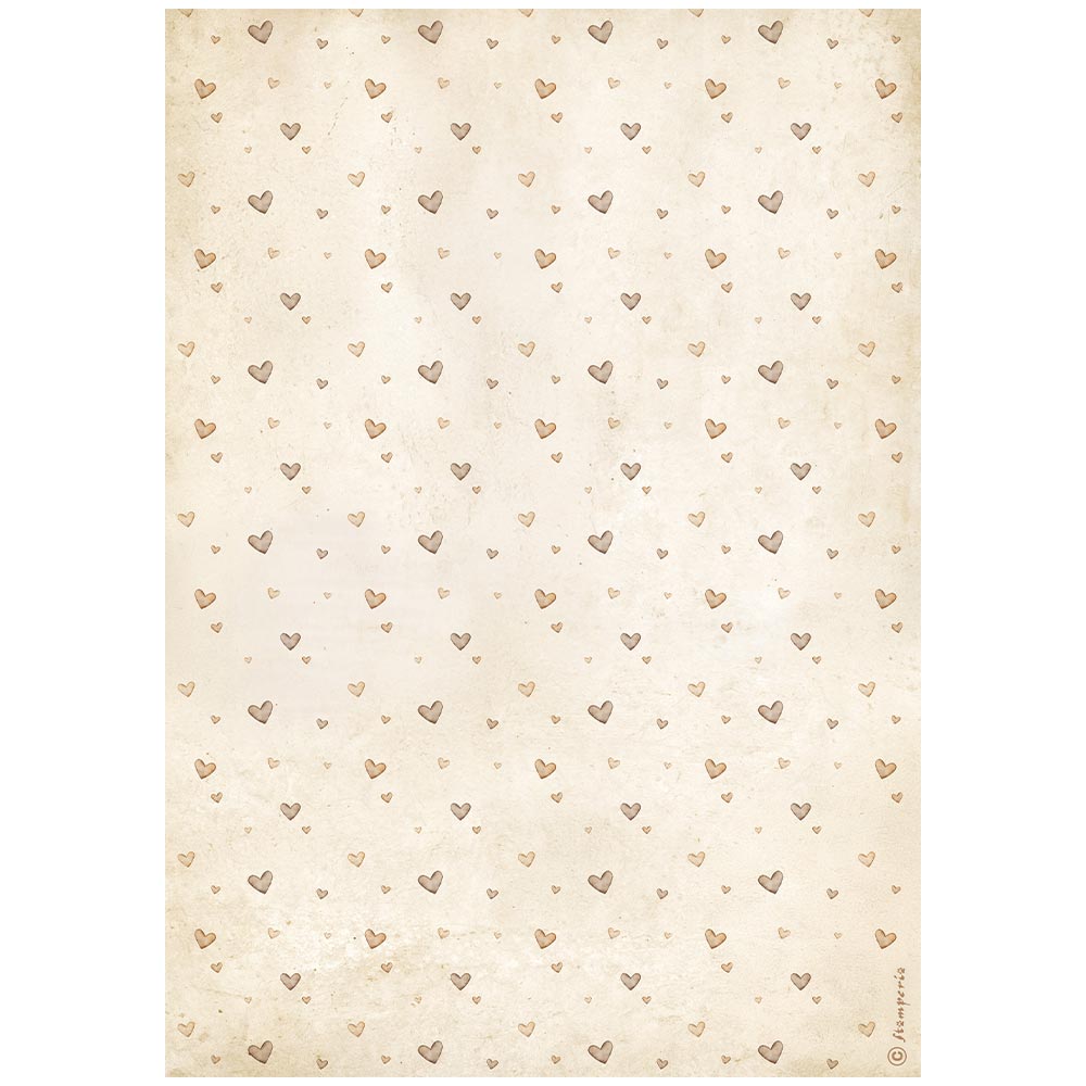 Papel de arroz A4 - Baby diseño de corazones