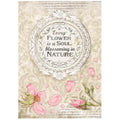 Papel De Arroz Romantic Garden House Marco Con Frase Din-A4