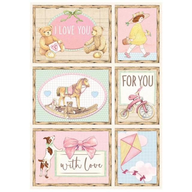 Papel De Arroz Daydream Tarjetas Rosa Din-A4