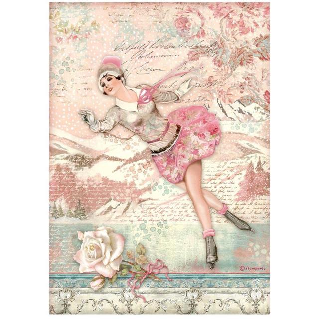 Papel De Arroz Sweet Winter Patinador Din-A4