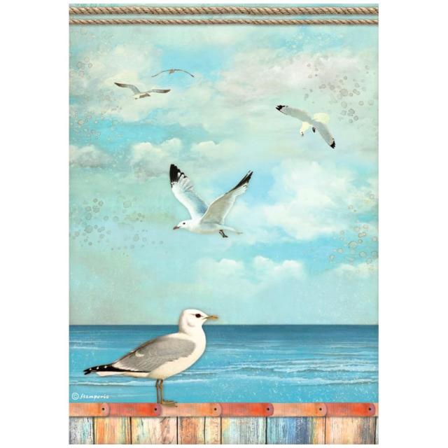 Papel De Arroz Gaviotas Blue Dream Din-A4