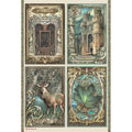 Papel De Arroz Tarjetas Magic Forest