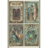Papel De Arroz Tarjetas Magic Forest
