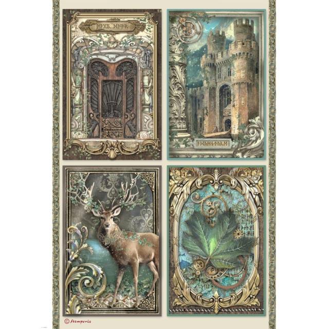 Papel De Arroz Tarjetas Magic Forest