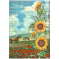 Papel De Arroz Sunflower Art Caballos Din-A4
