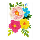 Kit Tarjeta Con Diamantes Flor