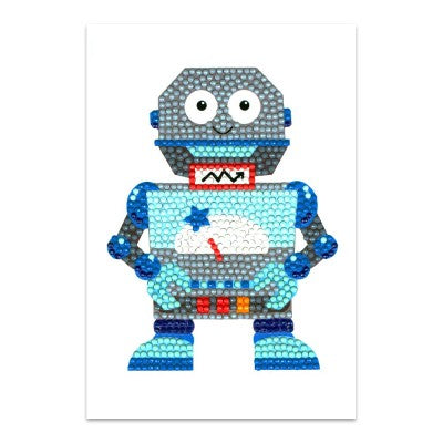 Kit Tarjeta Niño Con Diamantes Robot