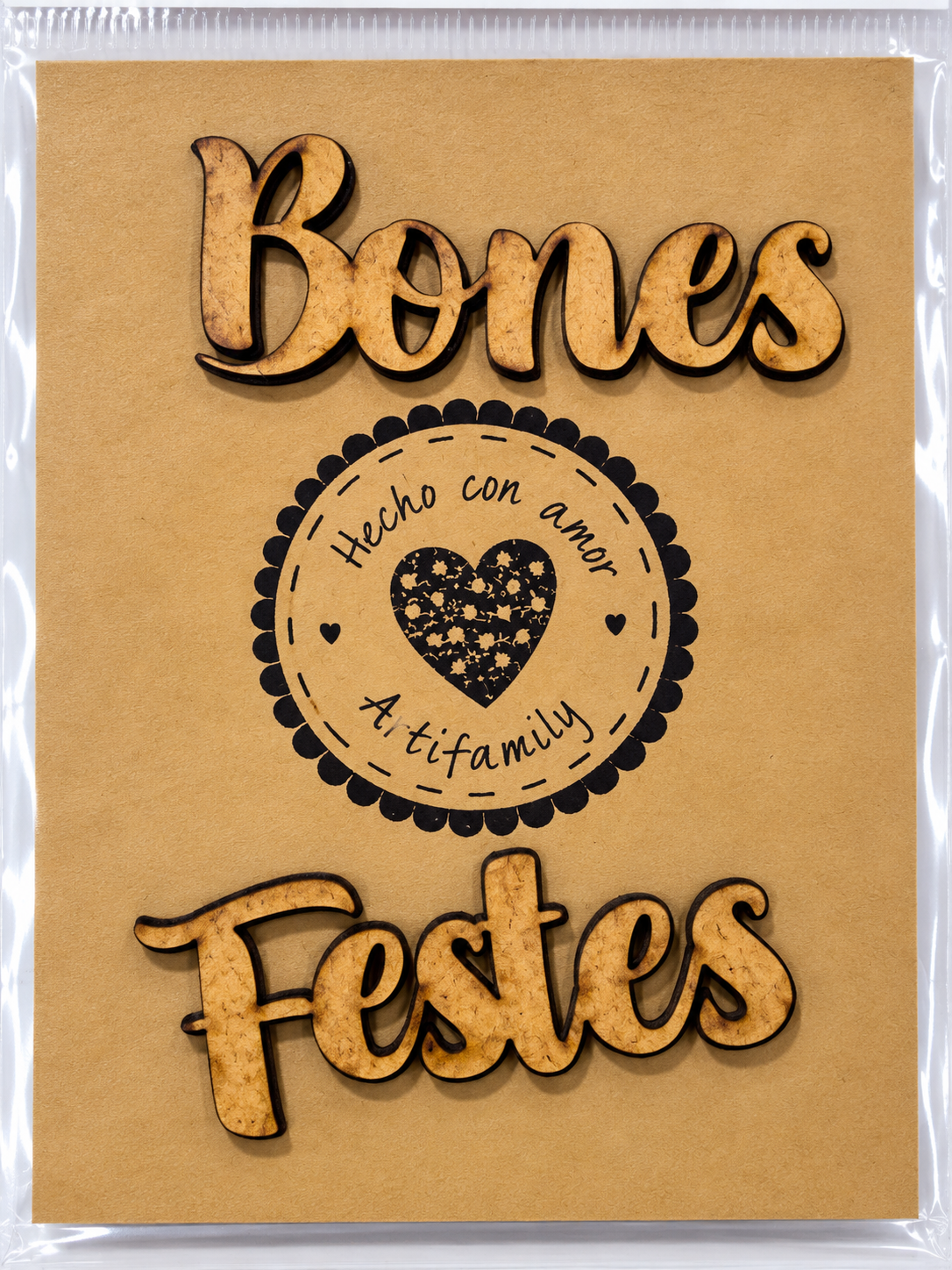 Bones Festes madera  altura letra 2cm