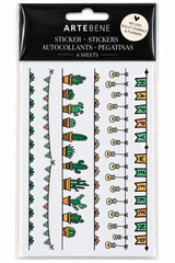 Stickers días Arte Bene 6 sheets Cactus 151895