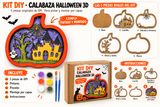 Kit DIY Calabaza Halloween 3D de DM con Pinturas y Pinceles