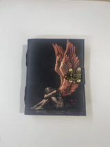 Libro de Piel con impresión ángel con hojas de algodón