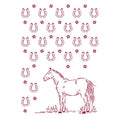 Stencil Romantic Horses Herradura 21X30