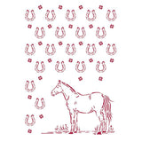 Stencil Romantic Horses Herradura 21X30