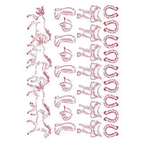 Stencil Romantic Horses Caballos Corredores 21X30