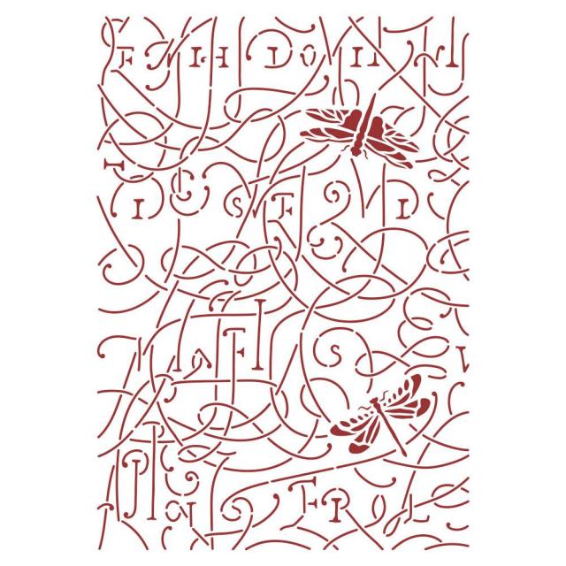 Stencil Romanic Garden House Libélula 21X30