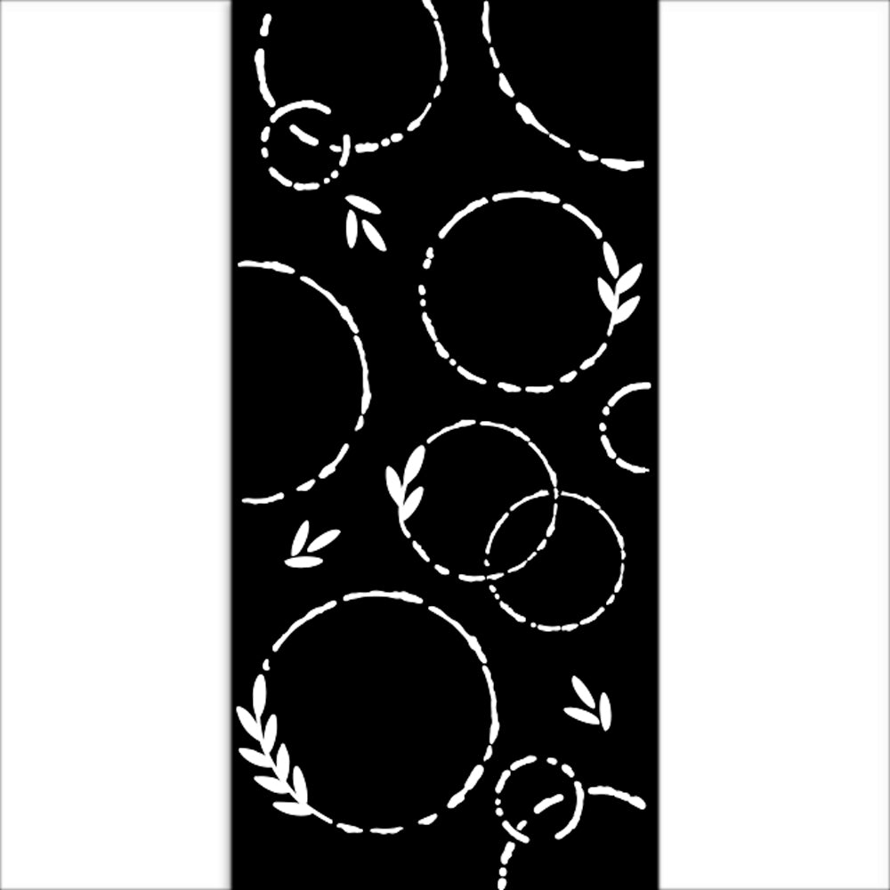 Stencil Create Happiness 12X25 Welcome Home Guirnaldas
