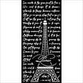 Stencil Oh Lá Lá Torre Eiffel 12X25