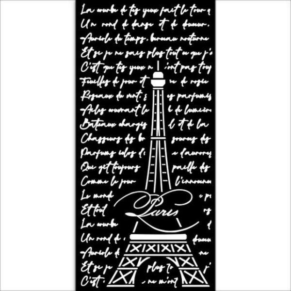Stencil Oh Lá Lá Torre Eiffel 12X25