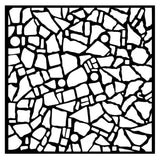 Stencil Mosaico Blue Dream 18x18