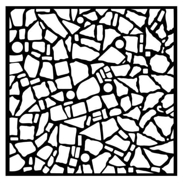 Stencil Mosaico Blue Dream 18x18