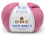 Lana Merina DMC 100% Baby 3  421 rosa empolvado