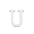 Letra U Madera Blanca 11 Cm