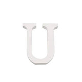 Letra U Madera Blanca 11 Cm