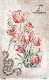 Papel de Arroz 57x33 Cm La Vie en Fleurs Tulips II