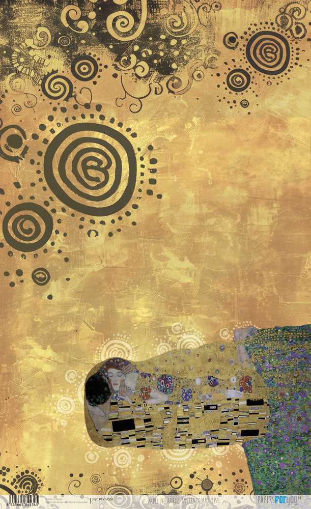 Papel De Arroz 54X33 Cm Abstract Art Kiss