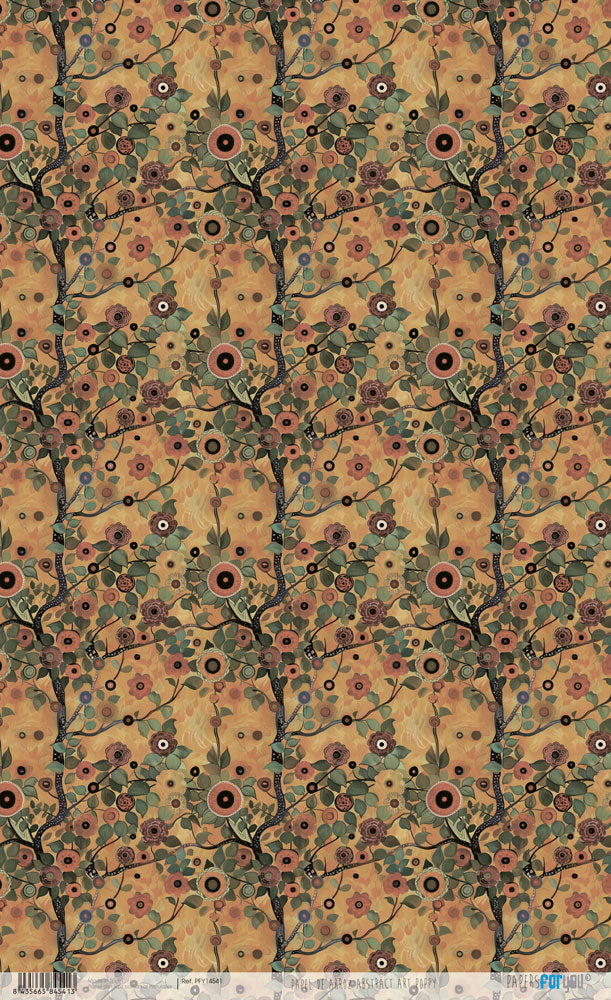 Papel De Arroz 54X33 Cm Abstract Art Poppy