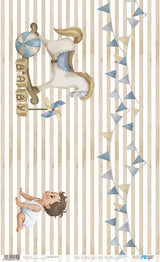 Papel De Arroz 54X33 Cm Sweet Baby Boy Horse