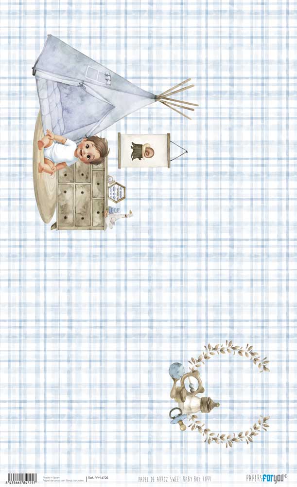 Papel De Arroz 54X33 Cm Sweet Baby Boy Tippi