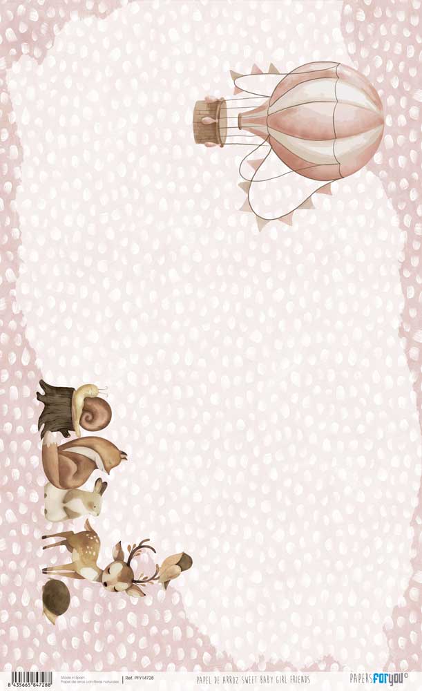 Papel De Arroz 54X33 Cm Sweet Baby Girl Friends