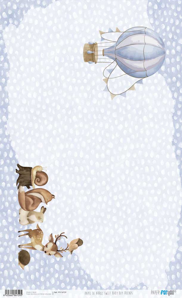Papel De Arroz 54X33 Cm Sweet Baby Boy Friends