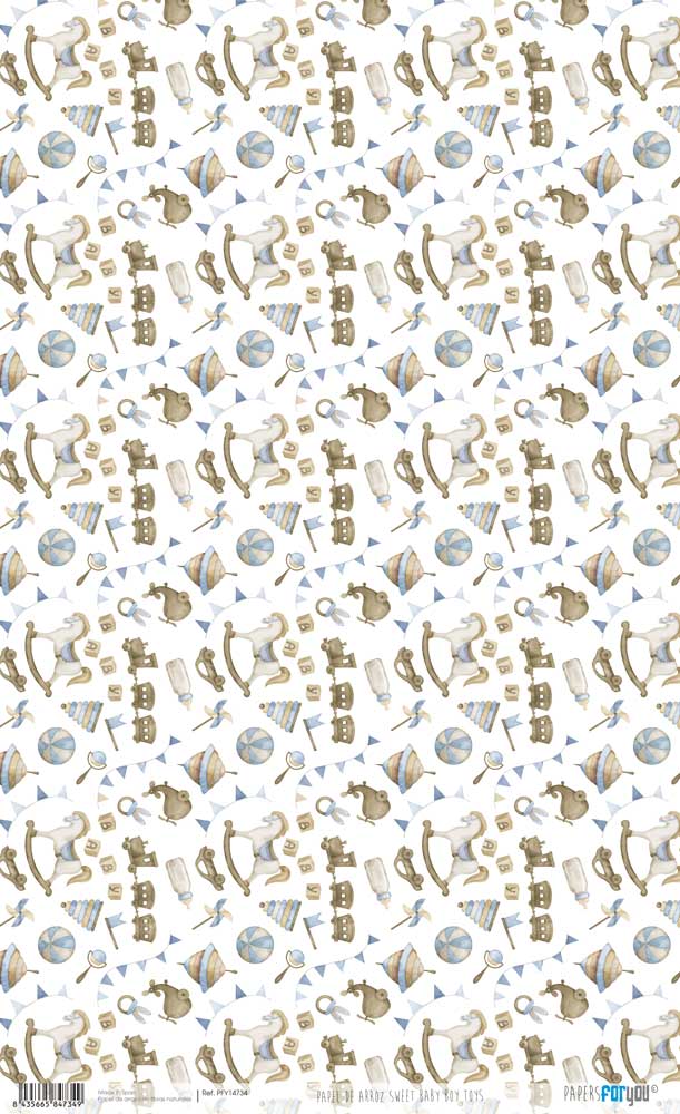 Papel De Arroz 54X33 Cm Sweet Baby Boy Toys