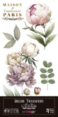 Decor transfer 15x30 Peonias 4 Hojas