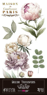 Decor transfer 15x30 Peonias 4 Hojas