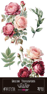 Decor transfer 15x30 Rosas 4 Hojas