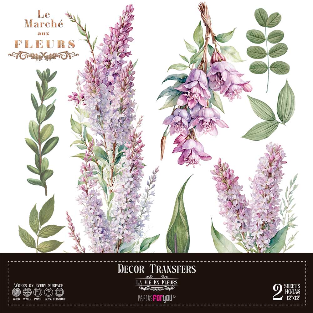 Decor transfer 30x30 Lilas 2 hojas