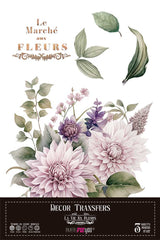 Decor transfer 20x30 Dalias 3 hojas