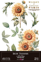 Decor transfer 20x30 Girasoles 3 hojas
