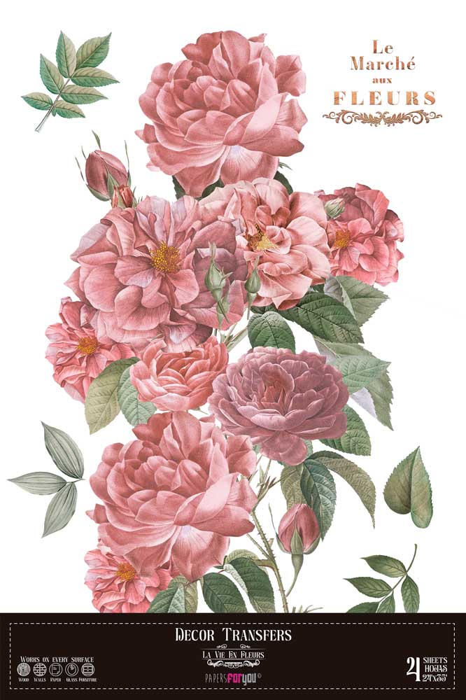 Decor transfer 60x90 Rosas