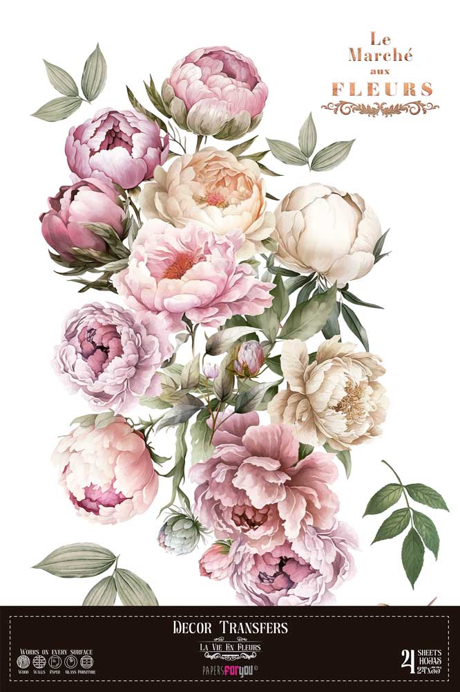 Decor transfer 60x90 Peonias