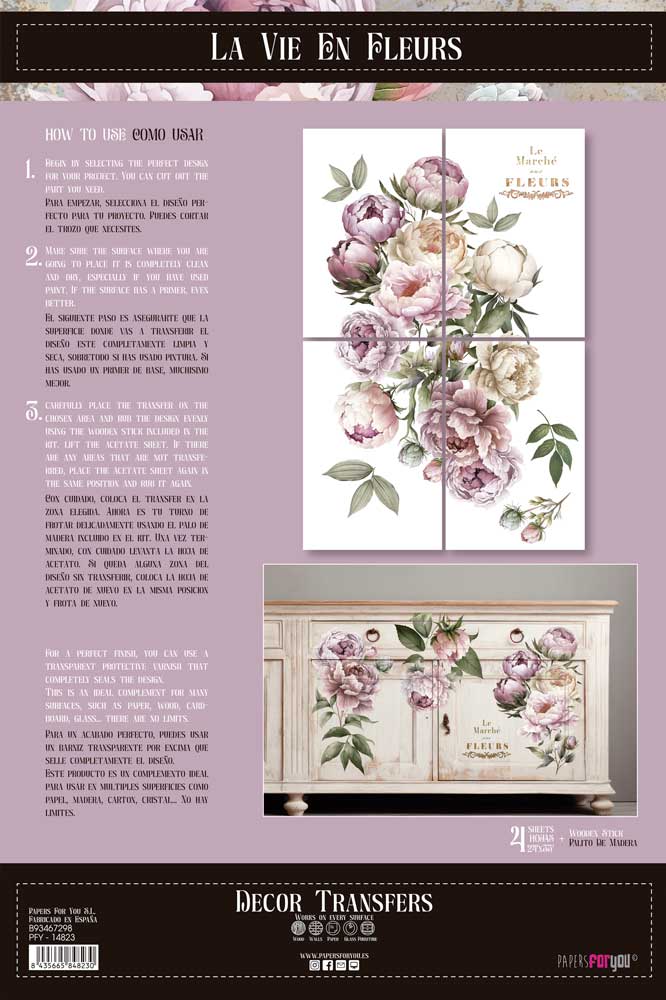 Decor transfer 60x90 Peonias